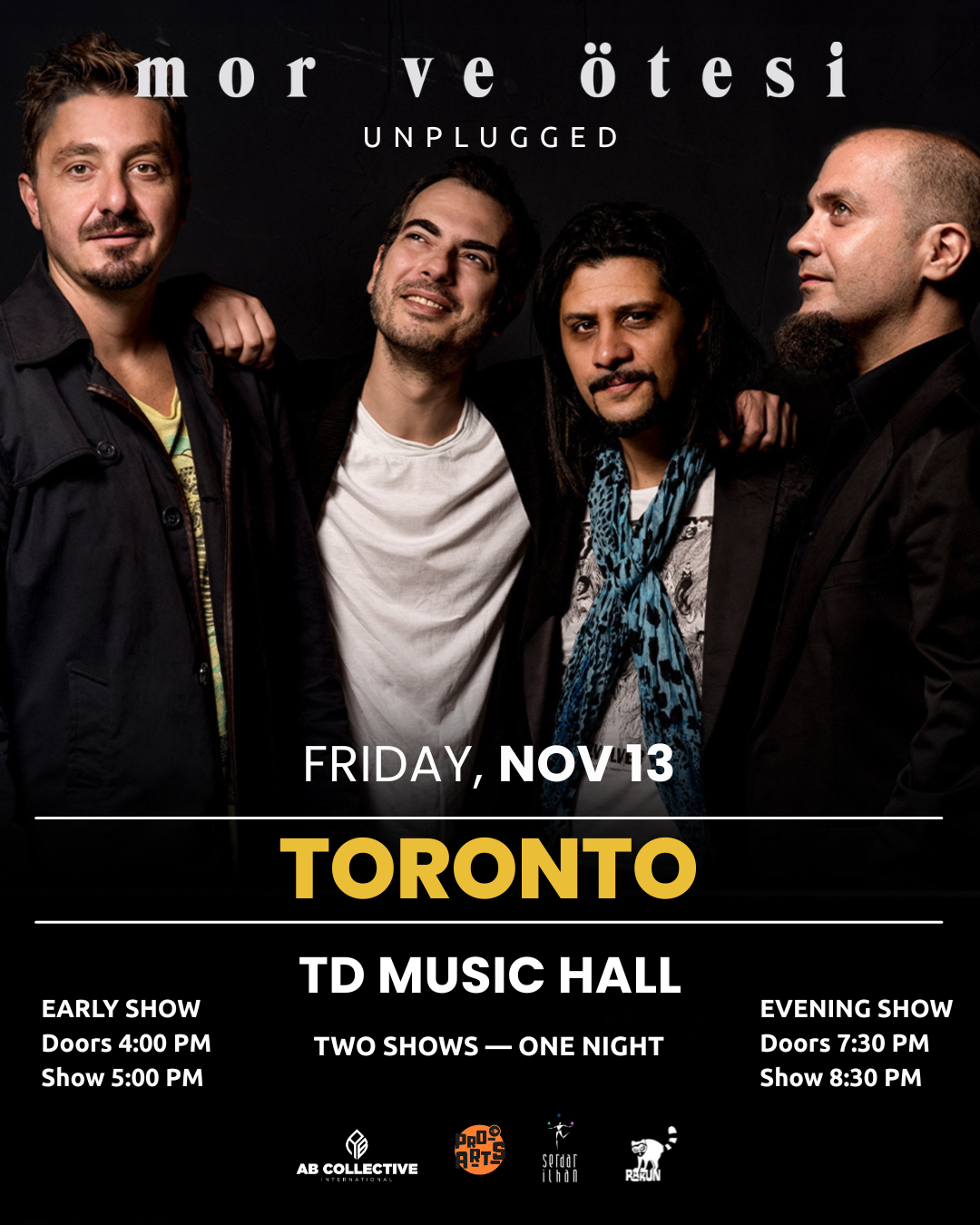 mor ve ötesi Toronto — November 13, 2026